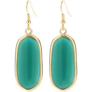 BaubleStar Women Natural Crystal Healing Stone Drop Dangle Earrings